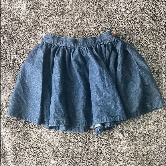 SOLD!!! Baby Gap Denim Blue Circle Skirt With Button - Picture 1 of 6